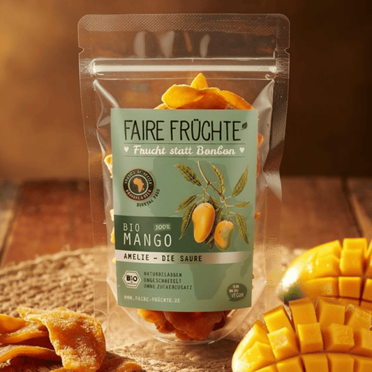 Bio Mangostreifen Amelie 500g Packung - intensiv saure getrocknete Mango aus Burkina Faso mood
