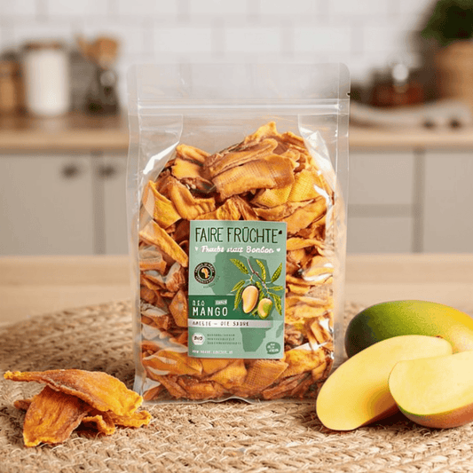 Bio Mangostreifen Amelie 1kg Packung - intensiv saure getrocknete Mango aus Burkina Faso
